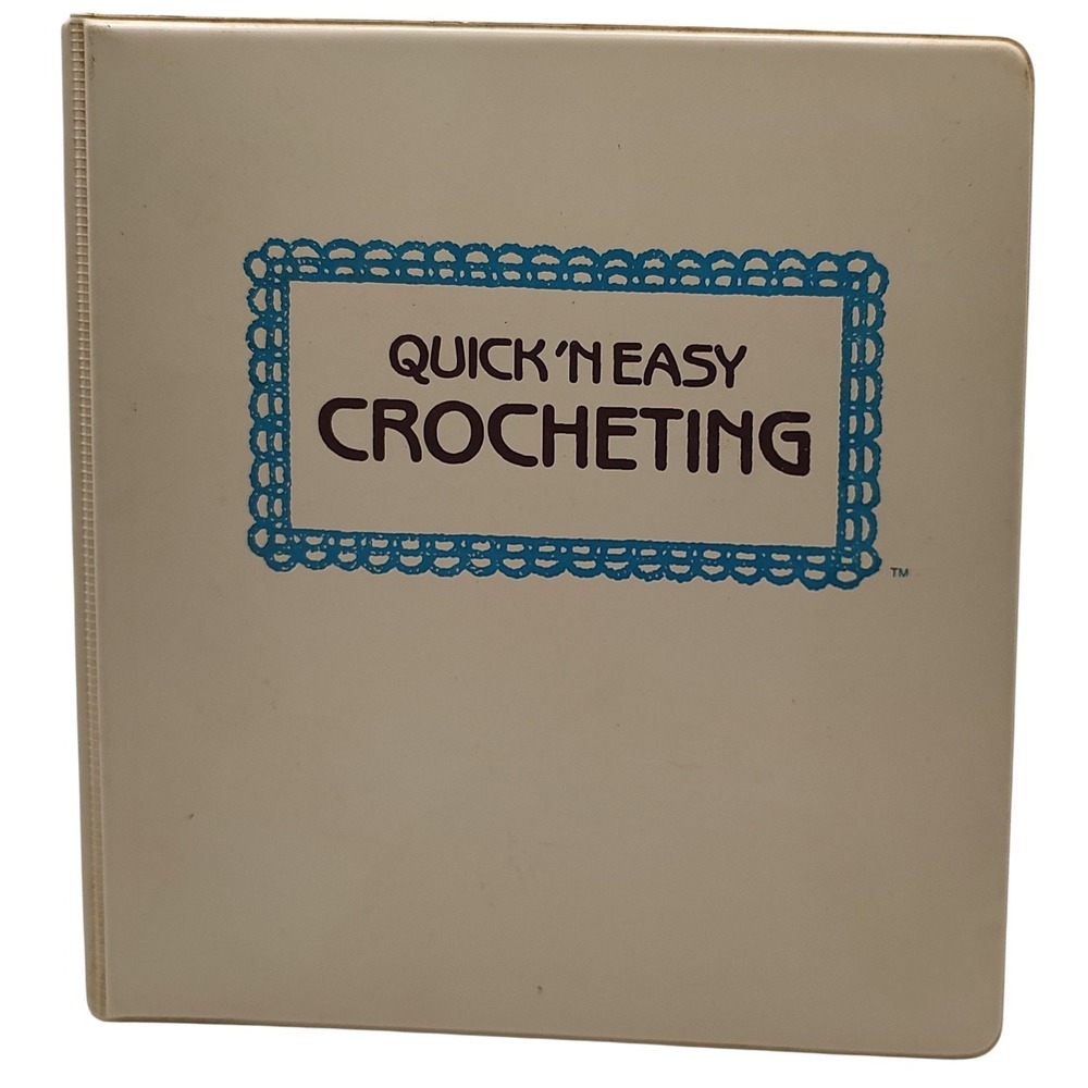 Vintage‎ Quick N Easy Crochet Binder 1985 Eighteen Categories Marshall Cavendish